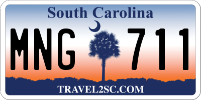 SC license plate MNG711
