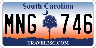SC license plate MNG746