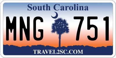 SC license plate MNG751