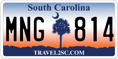 SC license plate MNG814