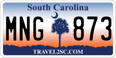 SC license plate MNG873