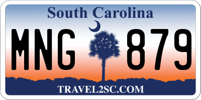 SC license plate MNG879