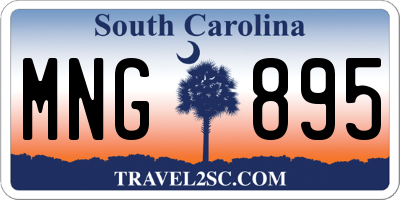 SC license plate MNG895