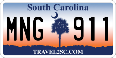 SC license plate MNG911