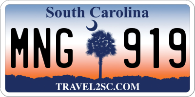 SC license plate MNG919