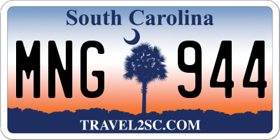 SC license plate MNG944