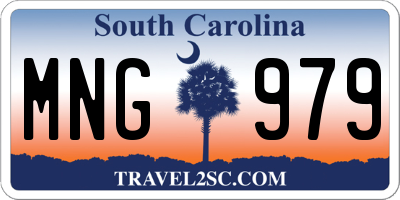 SC license plate MNG979