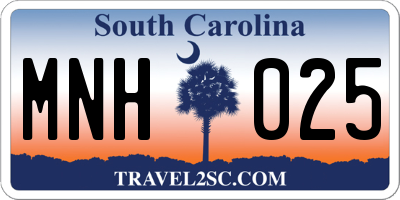 SC license plate MNH025