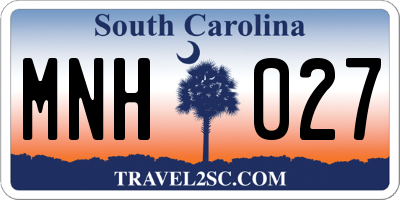 SC license plate MNH027