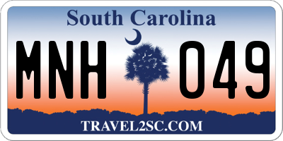 SC license plate MNH049