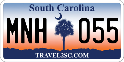SC license plate MNH055