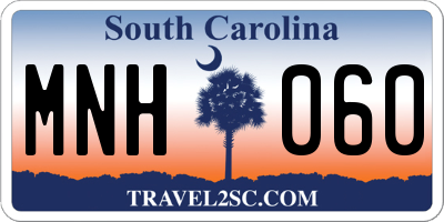 SC license plate MNH060