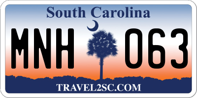 SC license plate MNH063