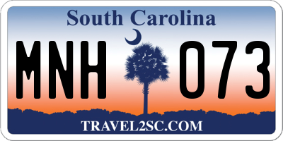 SC license plate MNH073