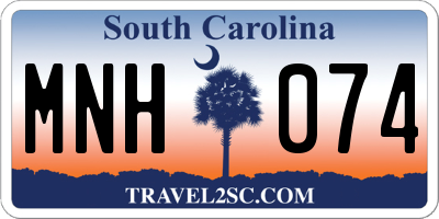 SC license plate MNH074