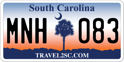 SC license plate MNH083