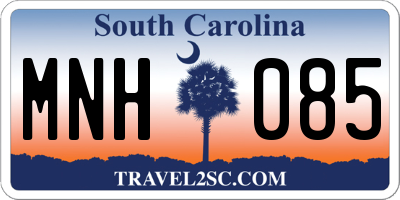 SC license plate MNH085