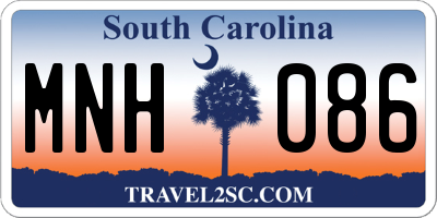SC license plate MNH086