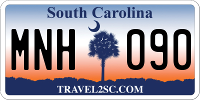 SC license plate MNH090