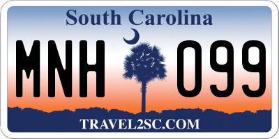 SC license plate MNH099