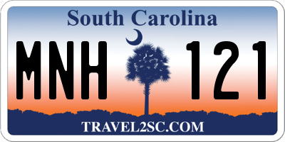 SC license plate MNH121