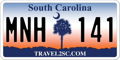 SC license plate MNH141