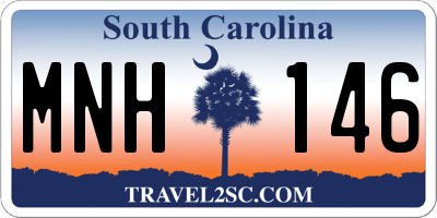 SC license plate MNH146