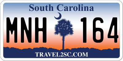 SC license plate MNH164