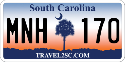 SC license plate MNH170