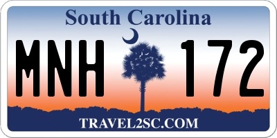 SC license plate MNH172