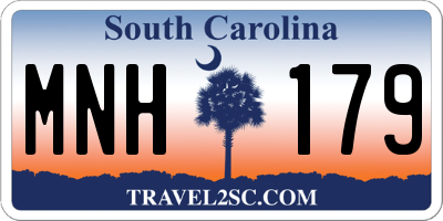 SC license plate MNH179