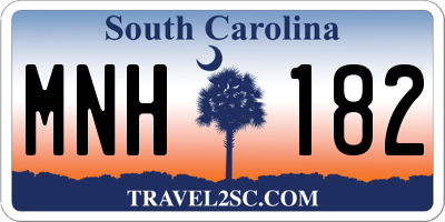 SC license plate MNH182