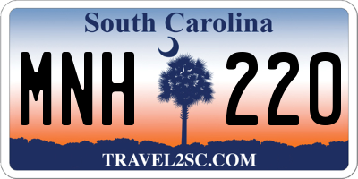 SC license plate MNH220
