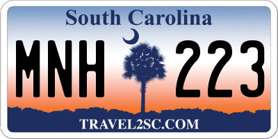 SC license plate MNH223
