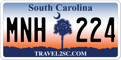 SC license plate MNH224