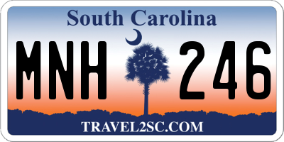 SC license plate MNH246