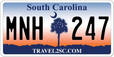 SC license plate MNH247