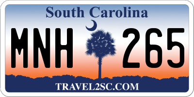 SC license plate MNH265