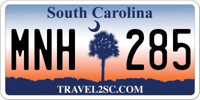 SC license plate MNH285