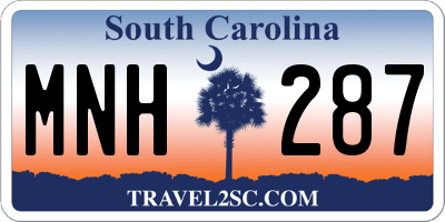 SC license plate MNH287