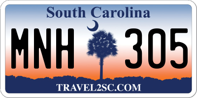 SC license plate MNH305