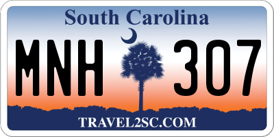 SC license plate MNH307