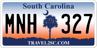 SC license plate MNH327