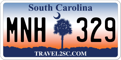 SC license plate MNH329