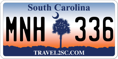 SC license plate MNH336