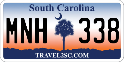 SC license plate MNH338
