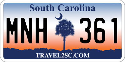 SC license plate MNH361