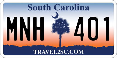 SC license plate MNH401