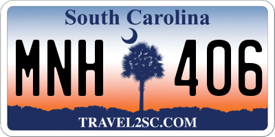 SC license plate MNH406