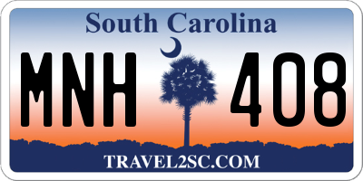 SC license plate MNH408
